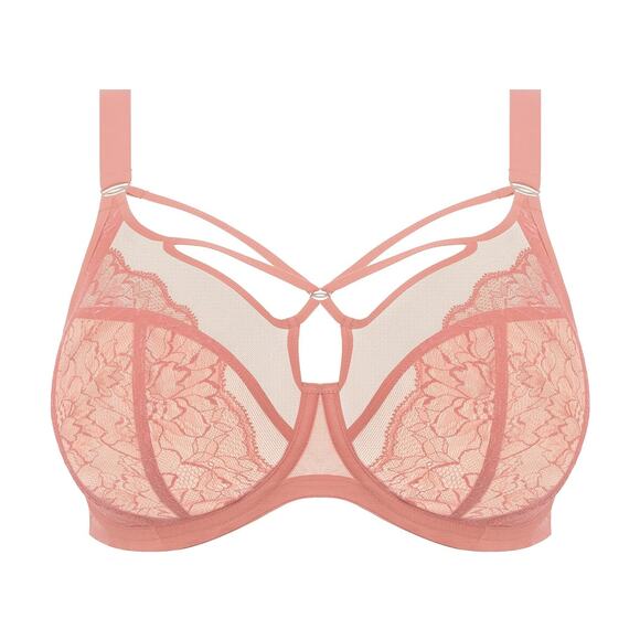 NWT Elomi Women's Brianna Underwire Strappy Plunge Bra Ash Rose 32JJ - Picture 3 of 5